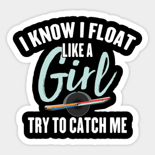 funny onewheel girl Sticker